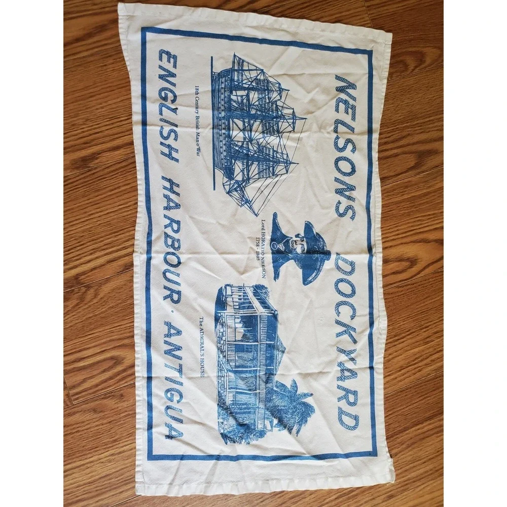 Cotton Kitchen‎ Tea Towel Nelson's Dockyard 28 x 15 English Harbour